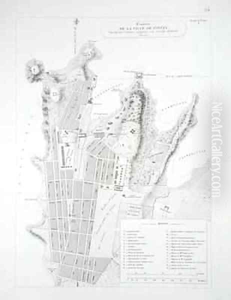 Plan of the Town of Sydney Oil Painting by Louis Claude Desaulses de Freycinet