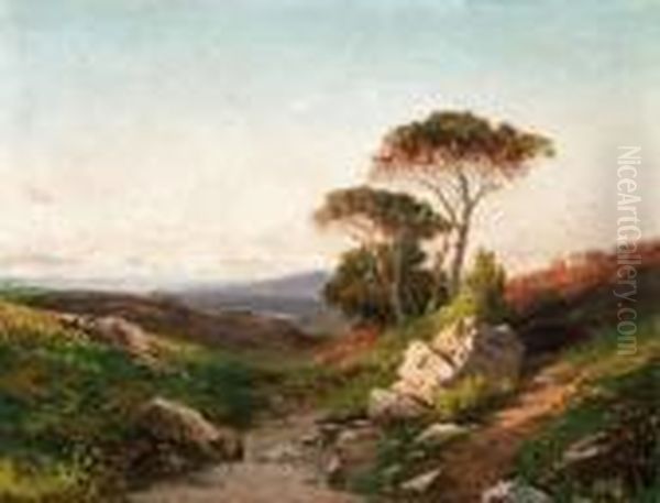 Paesaggio Oil Painting by Achille Vertunni