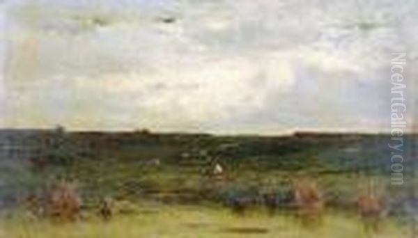 Campagna Romana Oil Painting by Achille Vertunni