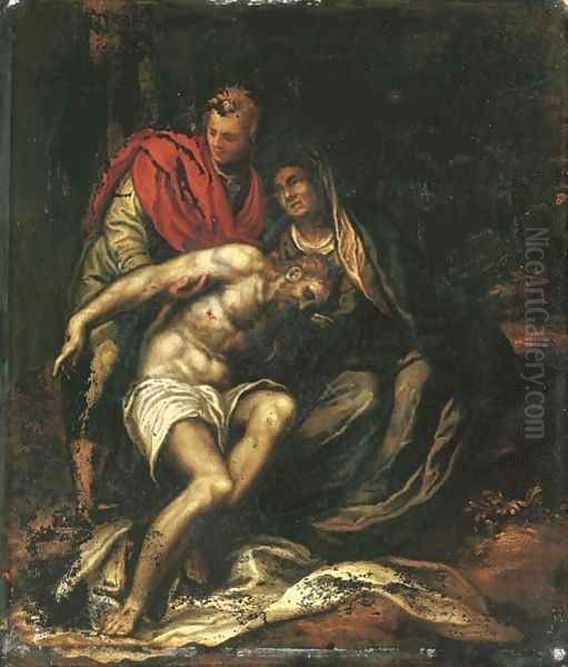 The Lamentation Oil Painting by Orazio Farinati