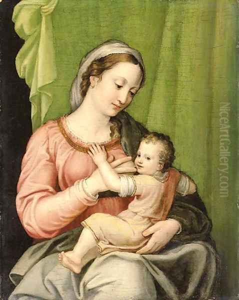 The Madonna and Child Oil Painting by Sebastiano Filippi (Bastianino)