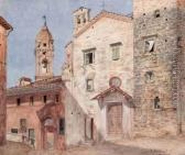 Chiesa Con Campanile Oil Painting by Frans Vervloet