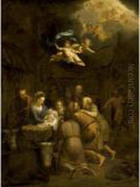 The Adoration Of The Shepherds Oil Painting by Francois Verwilt