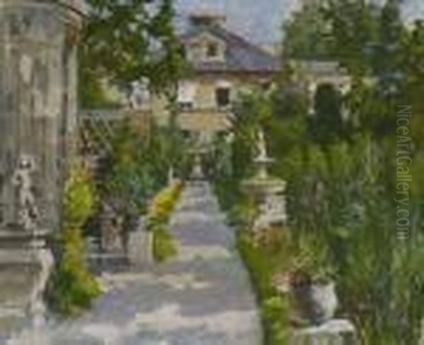 Gartenweg. Oil Painting by Charles Guy Vetter