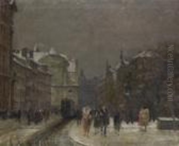 Am Promenadeplatz. Oil Painting by Charles Guy Vetter