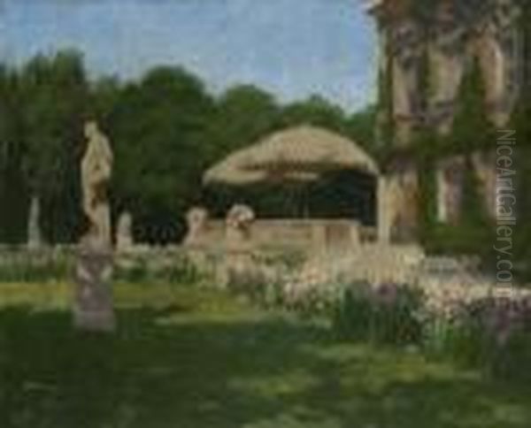 Parkimpression. Oil Painting by Charles Guy Vetter