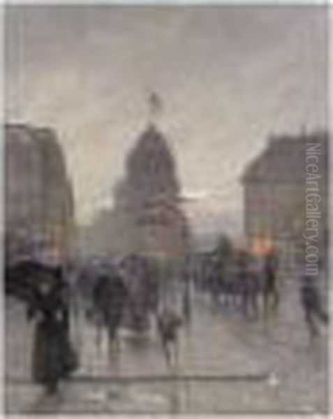 Karlplatz, Munich Oil Painting by Charles Guy Vetter