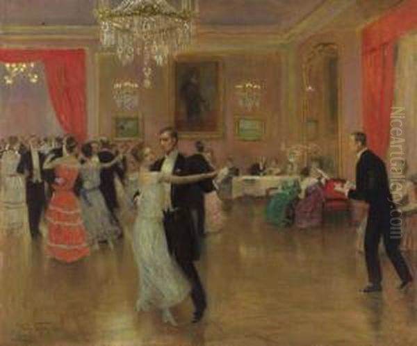 At The Ball Oil Painting by Frederick Vezin