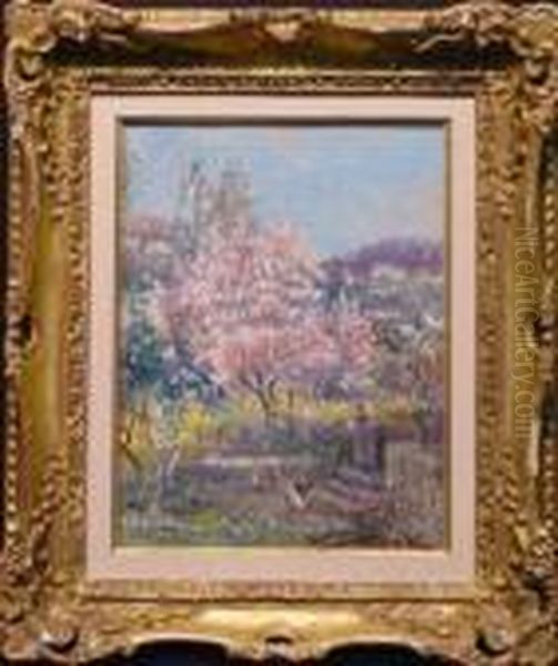 Garden In Full Bloom Oil Painting by Albert Vianelli