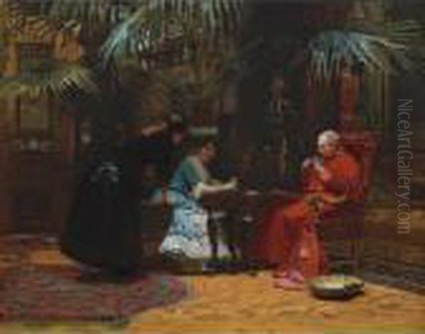 Church In Danger Oil Painting by Jehan Georges Vibert