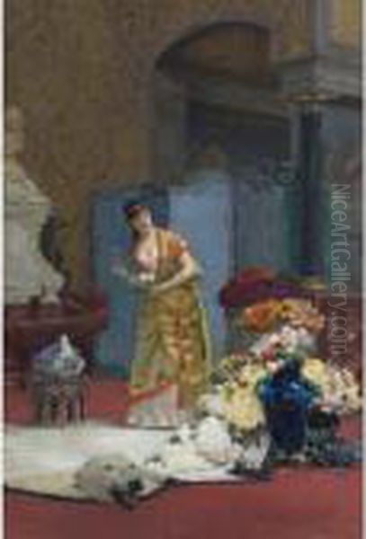 Spoiled For Choice Oil Painting by Jehan Georges Vibert