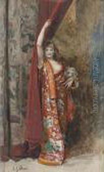 Femme Fatale Oil Painting by Jehan Georges Vibert