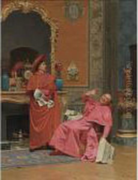 Les Journaux Oil Painting by Jehan Georges Vibert