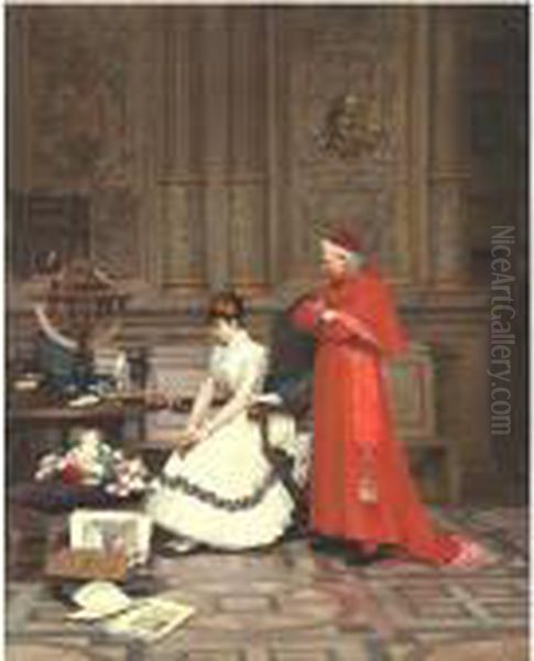 The Reproach Oil Painting by Jehan Georges Vibert