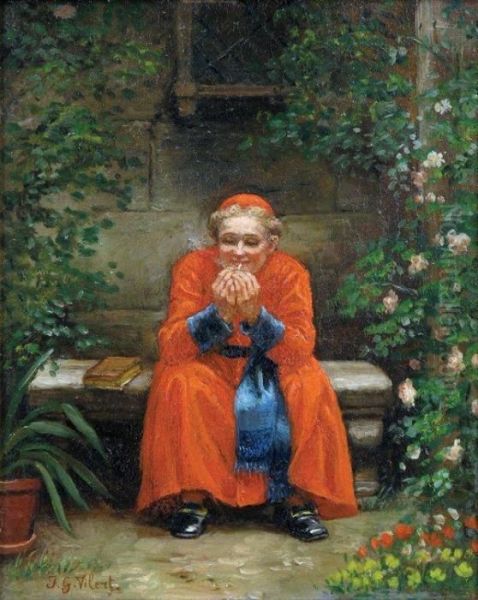 Monk Oil Painting by Jehan Georges Vibert