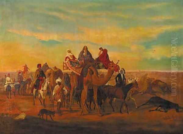 The caravan Oil Painting by Friedrich Frisch