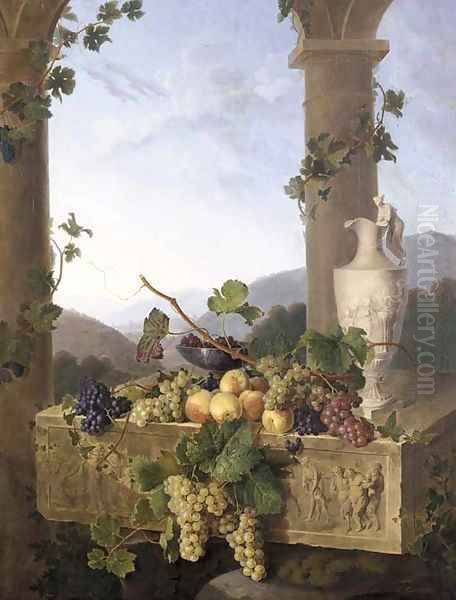 Grapes Oil Painting by Emmanuel Fries