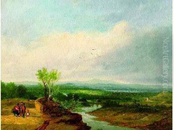 Paysage Anime Oil Painting by Alfred Gomersal Vickers