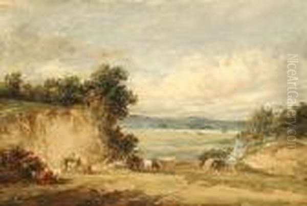 Leesness Heath, Kent. Oil Painting by Alfred Vickers