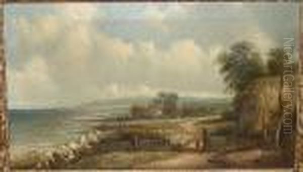 'near Southend' Oil Painting by Alfred Vickers