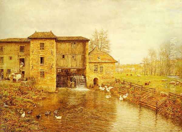 Le Moulin de Gatellier Oil Painting by Marie-Francois-Firmin Girard