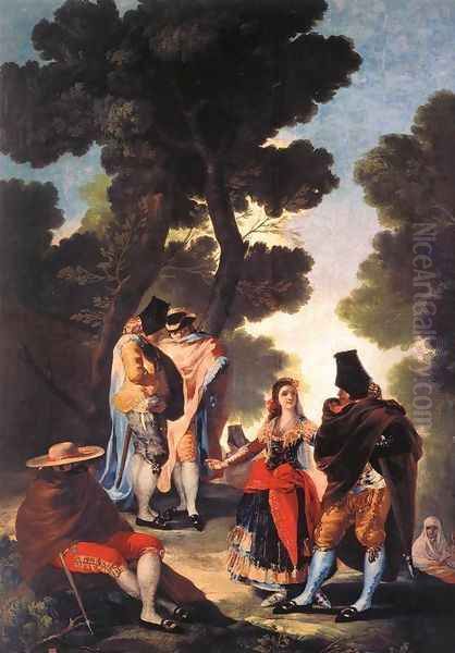 A Walk In Andalusia Oil Painting by Francisco De Goya y Lucientes