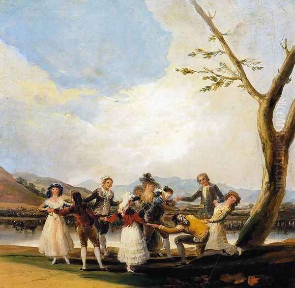 Blind Man's Buff Oil Painting by Francisco De Goya y Lucientes