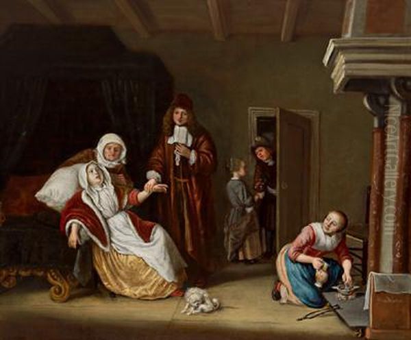 La Visita Del Medico Oil Painting by Jan Victors