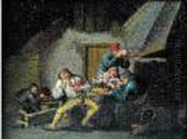 Anthoni : Scene De Taverne Oil Painting by Anthonie Victoryns