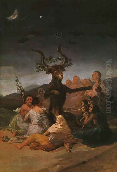 Witches Sabbath Oil Painting by Francisco De Goya y Lucientes