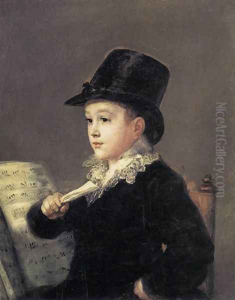 Portrait of Mariano Goya, the Artist's Grandson Oil Painting by Francisco De Goya y Lucientes