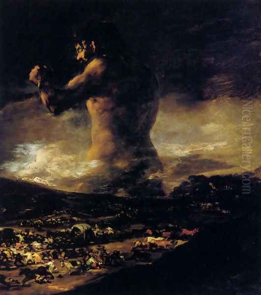 The Colossus Oil Painting by Francisco De Goya y Lucientes