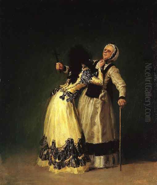 The Duchess of Alba and Her Duenna Oil Painting by Francisco De Goya y Lucientes