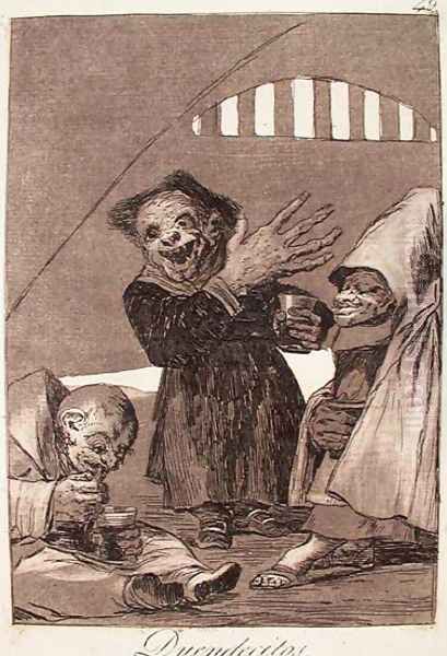 Hobgoblins Oil Painting by Francisco De Goya y Lucientes