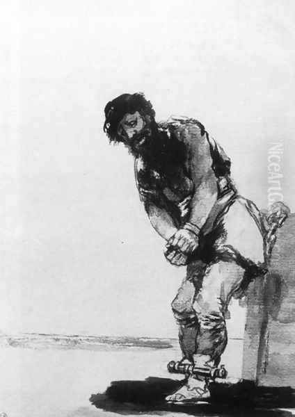 Chained Prisoner Oil Painting by Francisco De Goya y Lucientes