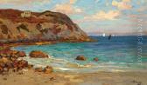 A View Of A Coastline Oil Painting by Bernard, Ben Viegers