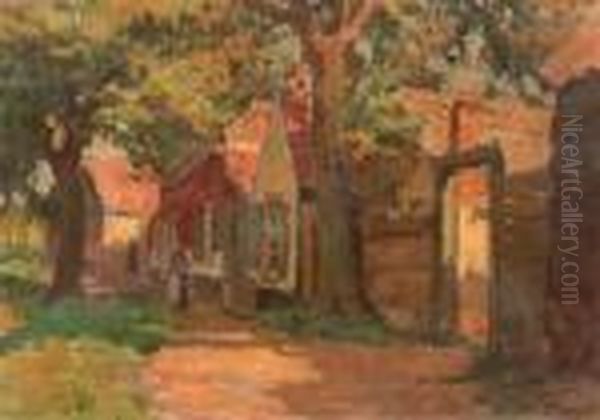 A Village In Autumn Oil Painting by Bernard, Ben Viegers