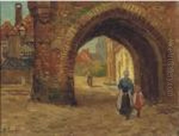 Under The Archway Oil Painting by Bernard, Ben Viegers