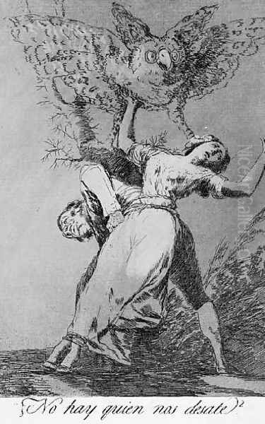 Caprichos Plate 75 Can't Anyone Untie Us Oil Painting by Francisco De Goya y Lucientes