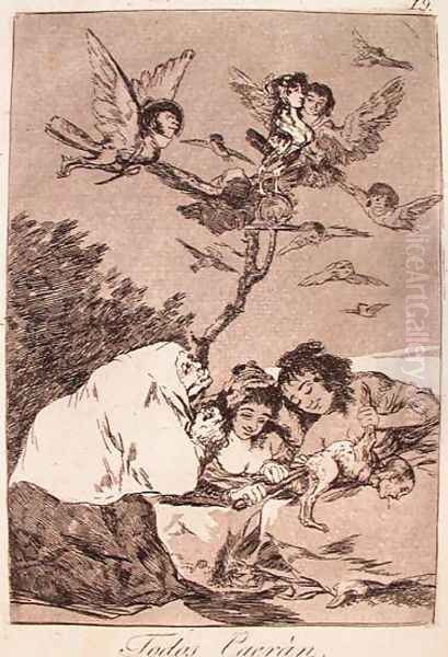 All Will Fall Oil Painting by Francisco De Goya y Lucientes