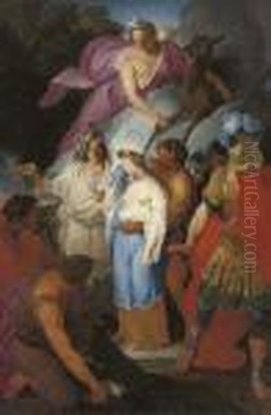 The Sacrifice Of Iphigenia Oil Painting by Joseph-Marie Vien