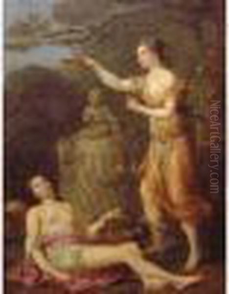 L'autel Du Jeune Bacchus Oil Painting by Joseph-Marie Vien