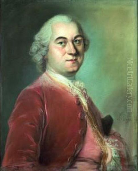 Portrait De Monsieur Delacour, Chef Des Cuisines De Louis Xvi Oil Painting by Louis Vigee