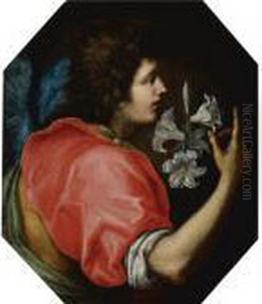 Archangel Gabriel Oil Painting by Jacopo Vignali