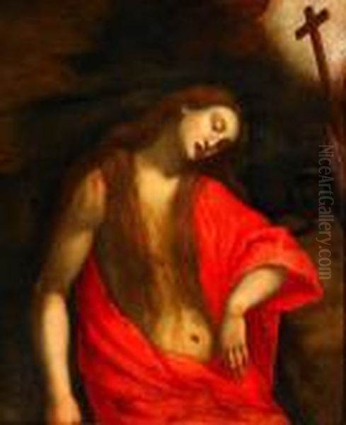 Den Botfardiga Maria Magdalena Oil Painting by Jacopo Vignali