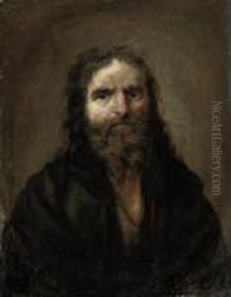 A Study Of A Bearded Man Oil Painting by Claude Vignon