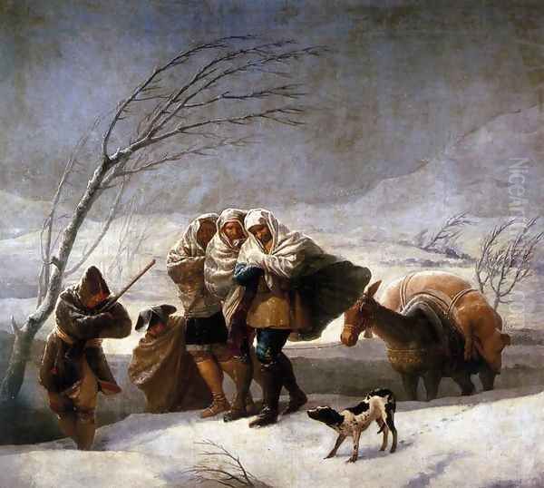 The Snowstorm Oil Painting by Francisco De Goya y Lucientes