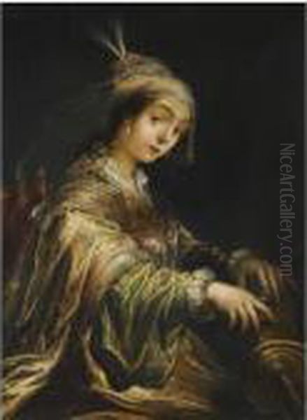 Saint Cecilia Oil Painting by Claude Vignon