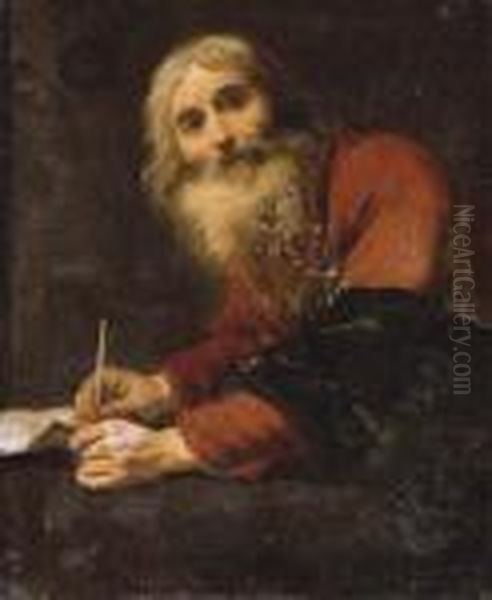 Saint Luke The Evangelist Oil Painting by Claude Vignon