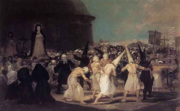 A Procession of Flagellants Oil Painting by Francisco De Goya y Lucientes